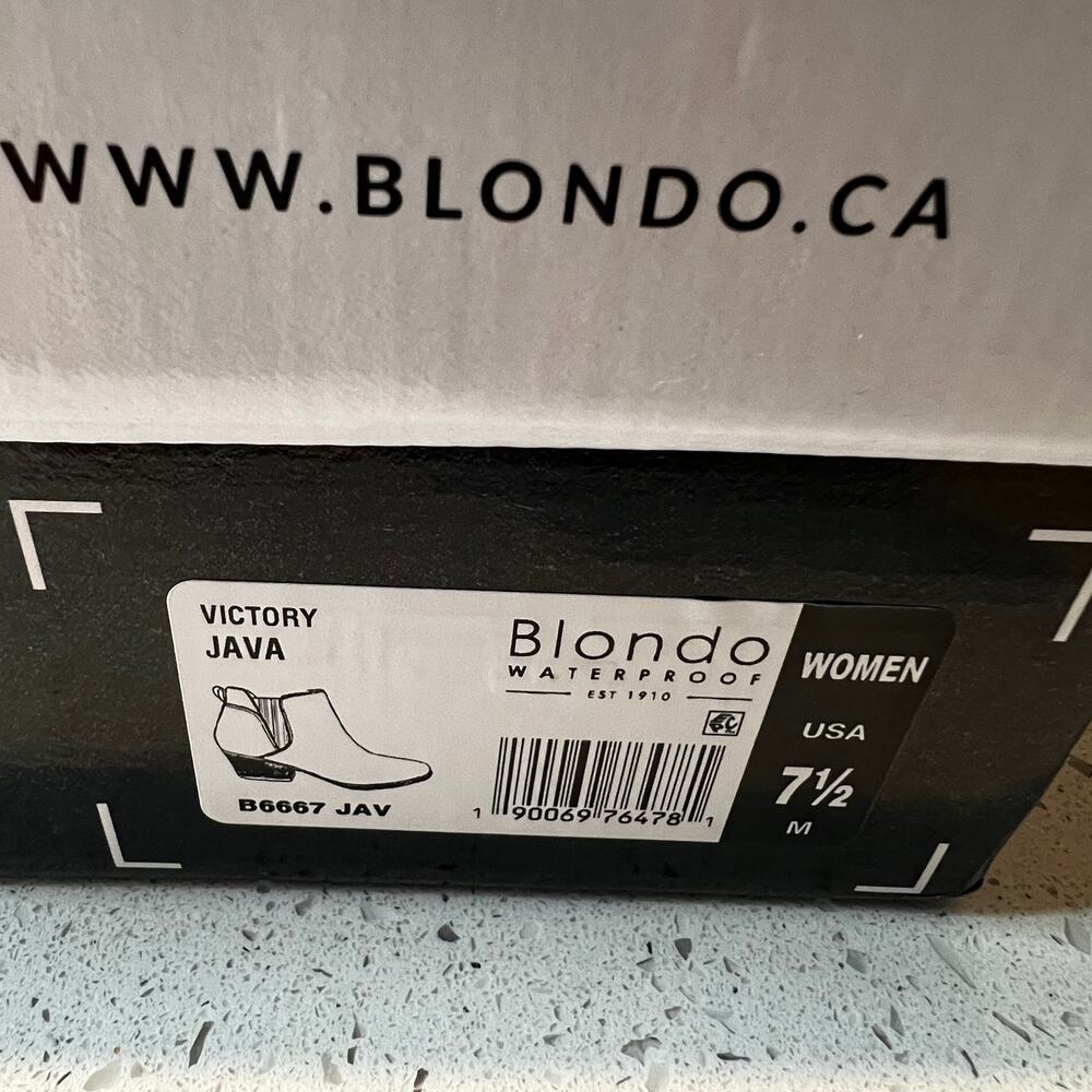 NWB Blondo Victory Waterproof Ankle Boots Brown Women's Size 7.5M - Picture 9 of 9